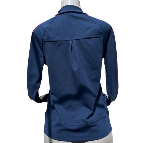 Athletic Works Bright Side Stripe Athletic Jacket Women's Medium Navy Full Zip - Picture 9 of 16